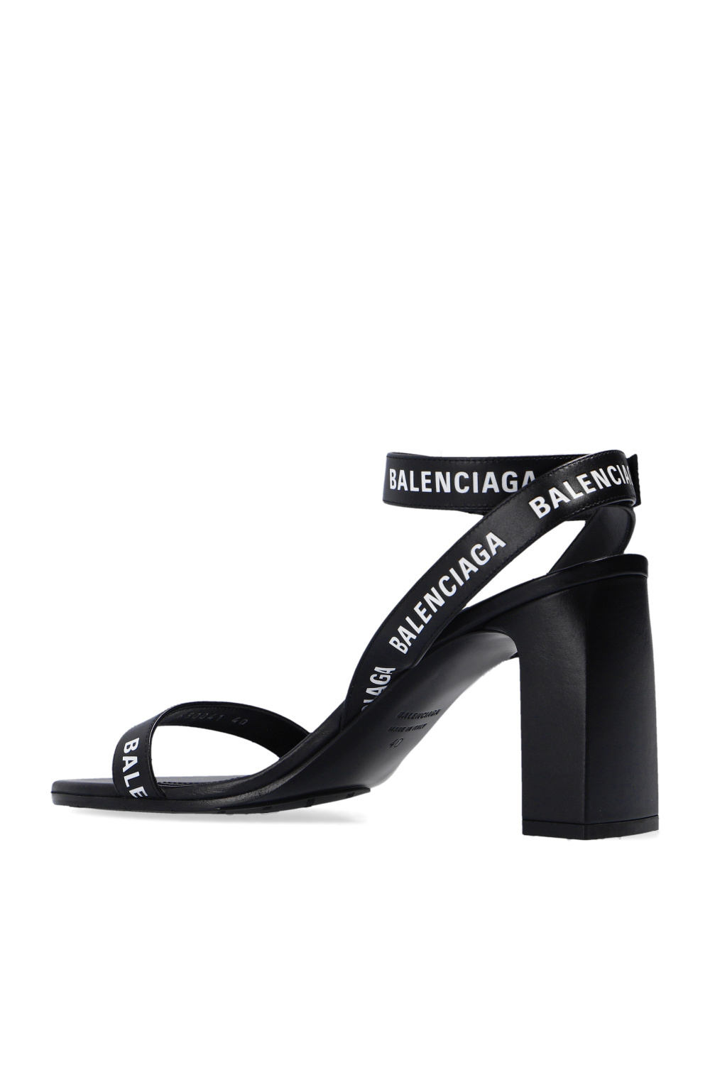 【BALENCIAGA】Logo Sandals/追跡可能/全国送料無料 BALENCIAGA Jacquard Allover Logo Rise Platform Sandals 36